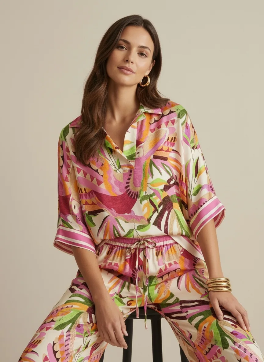 AI-generated on-model fashion photo preserving original garment details - angle 1